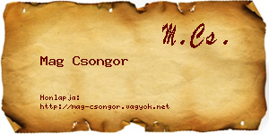 Mag Csongor névjegykártya